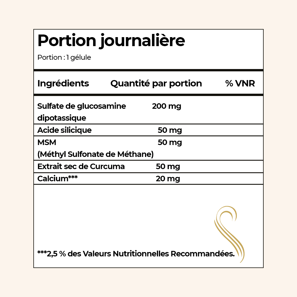 GLUCOSAMINE CALCIUM | SILICE | MSM