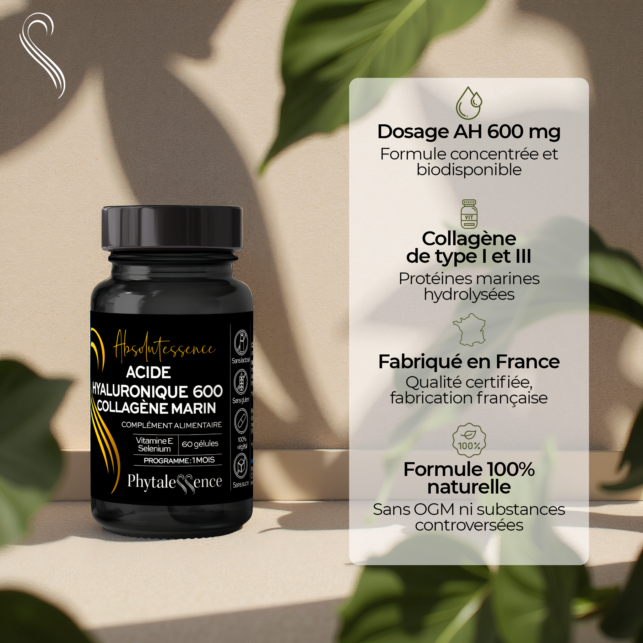 ACIDE HYALURONIQUE 600 + COLLAGÈNE MARIN