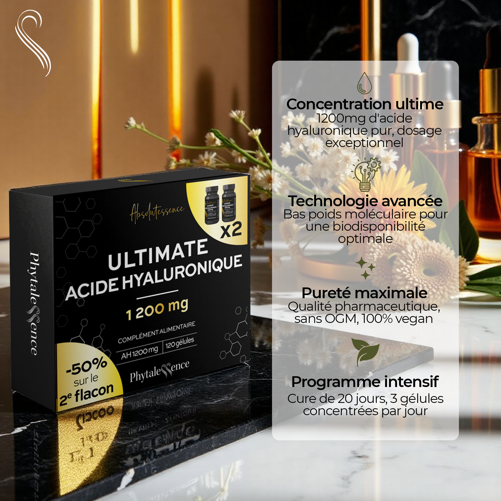 ULTIMATE ACIDE HYALURONIQUE 1200 MG - DUO